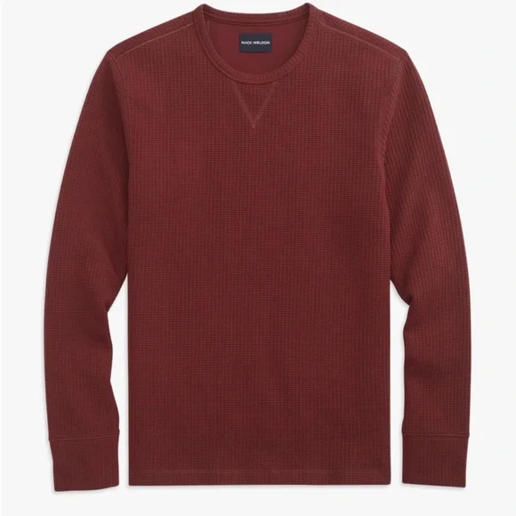 Mack Weldon Men's Burgundy Crewneck Sweater - Picture 1 of 1